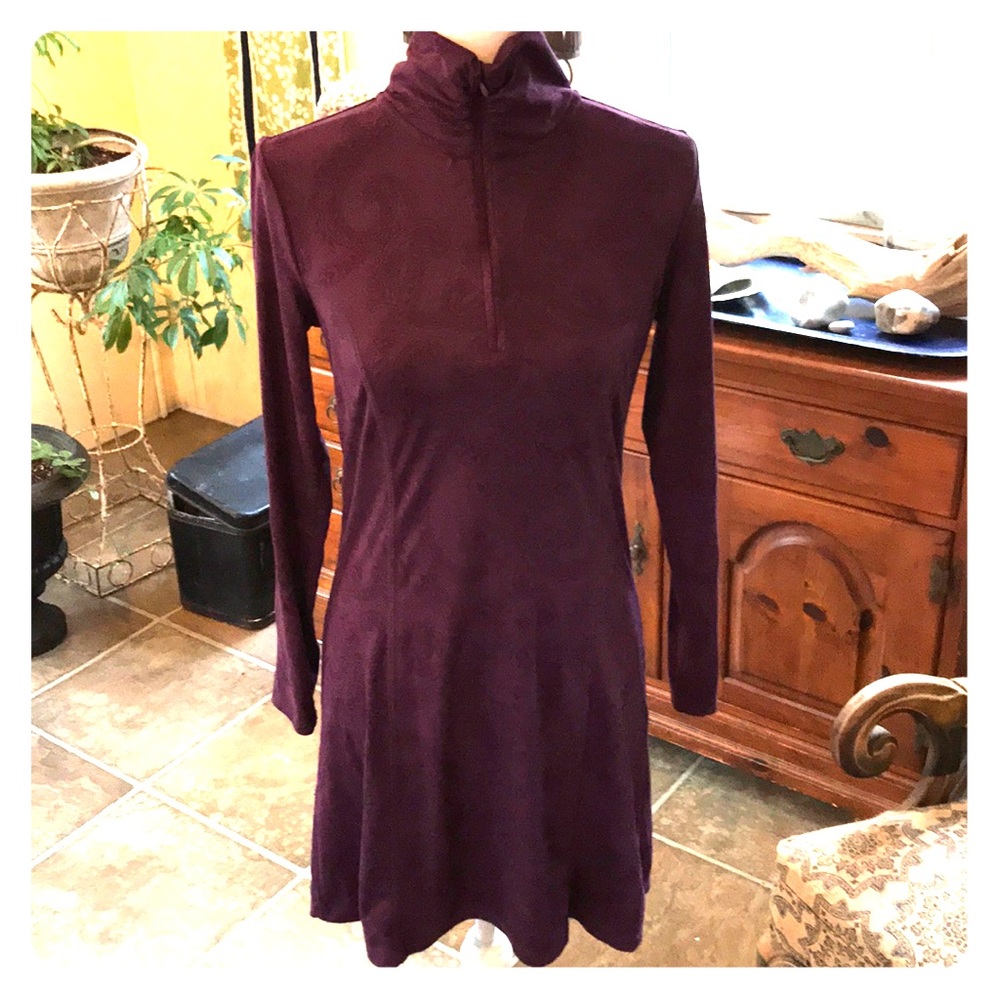 Sporty purple with paisley dress